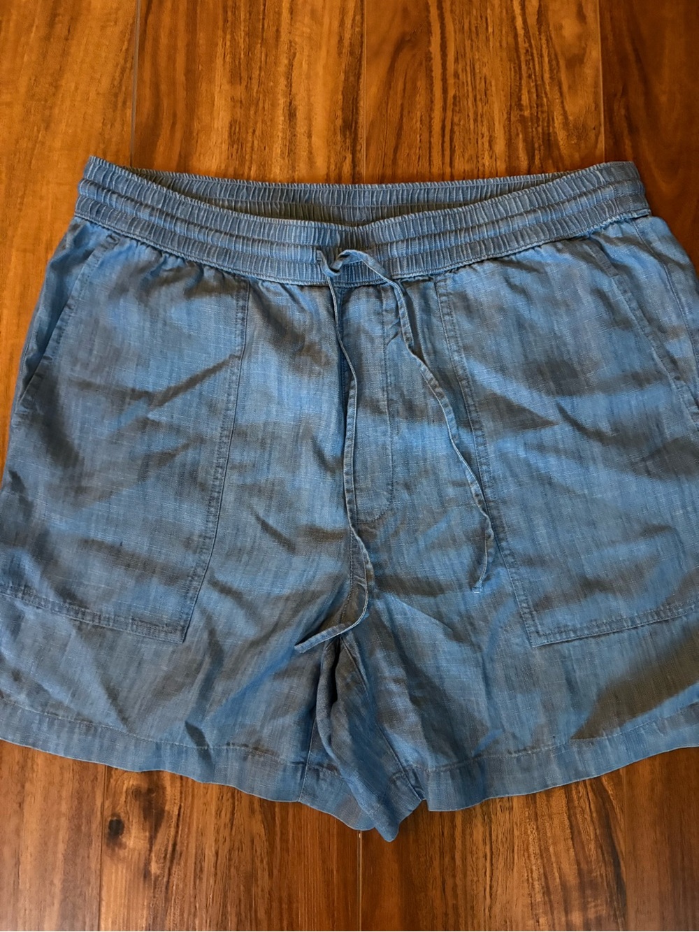 Lands' End Light Blue Men's Drawstring Athletic Shorts